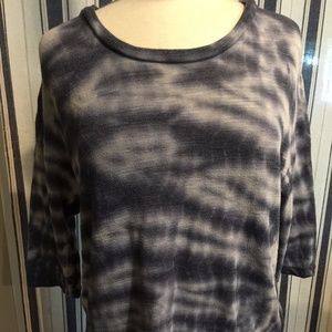 Y,F & B Tie-dye Boho sweater with sheer back